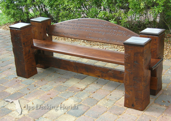 florida bench made of ipe